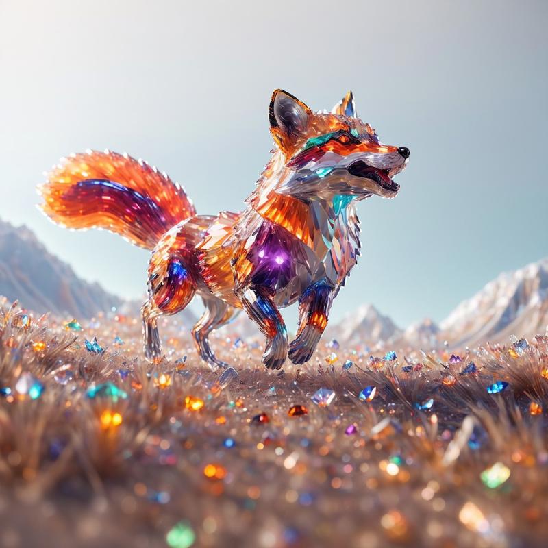 C18-show-10 colourful cs-cr1stal-18 photo of magnificent orange fox running on a grassy ridge 68487932 c=7 40 0.4 DPM++ 2M Karras crystalClearPro_v10.jpg